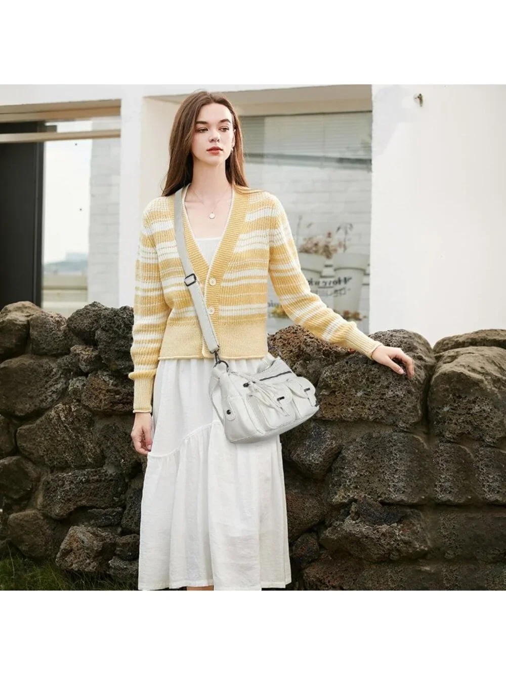 Stylish Multi-Pocket Hobo Crossbody Bag for Women with Adjustable Strap